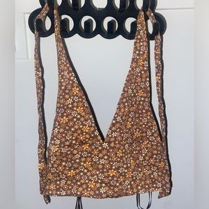 Flowered halter top from Garage. Size S